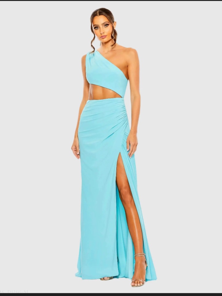 Mac Duggal Turquoise Cutout Dress - Nwt Size 4 Style 55975